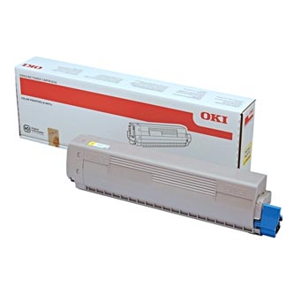 Oki C853 45862837 originální tonerová kazeta, barva žlutá, výtěžnost cartridge 7300 stran