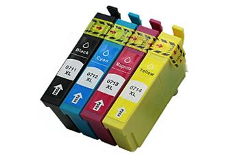 T0892 (opice) T0715 azurová/purpurová/žlutá/černá kompatibilní inkoustová kazeta s čipem