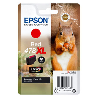 Epson 478 XL C13T04F54010 originální inkoustová kazeta, barva červená
