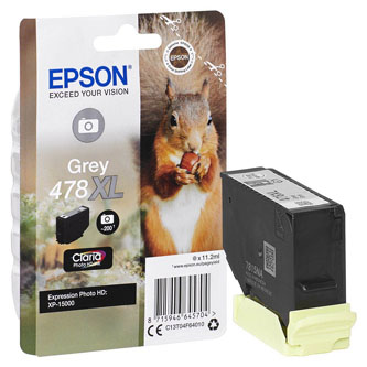 Epson 478 XL C13T04F64010 originální inkoustová kazeta, barva šedá