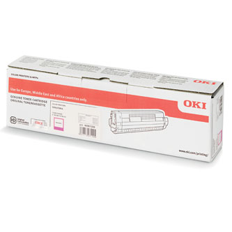Oki C834 46861306 originální tonerová kazeta, barva purpurová, výtěžnost cartridge 10000 stran