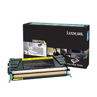 Lexmark 24B5703 originální tonerová kazeta, barva žlutá, výtěžnost cartridge 10000 stran