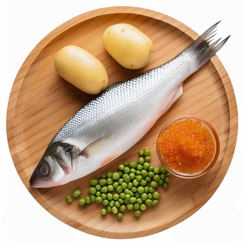 Obrazek Granule pro kočky TYGERO 70 bílá ryba s kaviárem - 1kg