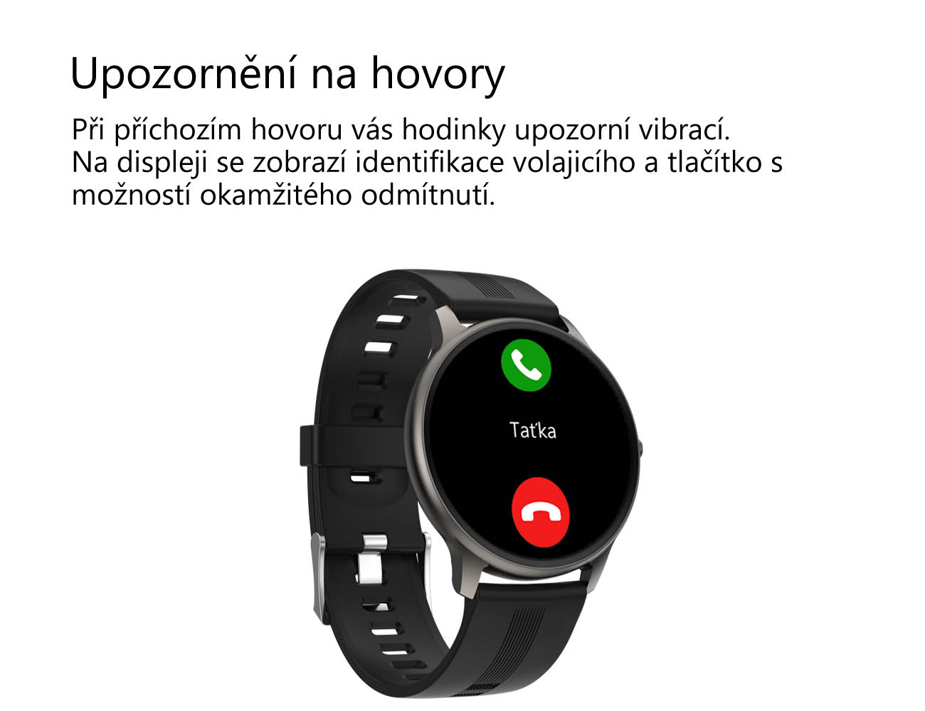 Chytré hodinky v češtině, PW-103, Bluetooth 5.0, elegantní smart watch s krokoměrem, oxymetrem, měřením tepu, tlaku, černé s černým páskem