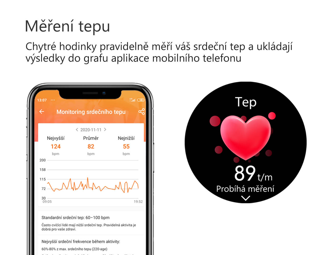 Chytré hodinky v češtině, PW-103, Bluetooth 5.0, elegantní smart watch s krokoměrem, oxymetrem, měřením tepu, tlaku, stříbrné s černým páskem