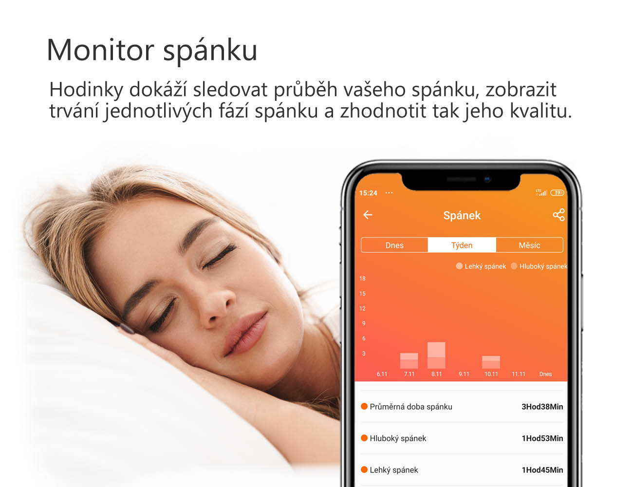Chytré hodinky v češtině, PW-103, Bluetooth 5.0, elegantní smart watch s krokoměrem, oxymetrem, měřením tepu, tlaku, stříbrné s černým páskem